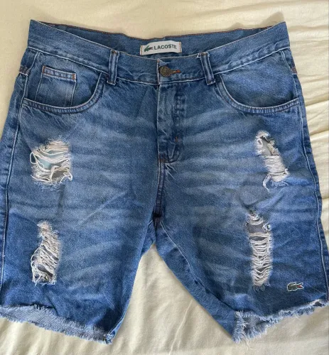 Bermuda Jeans Lacoste  Masculina 