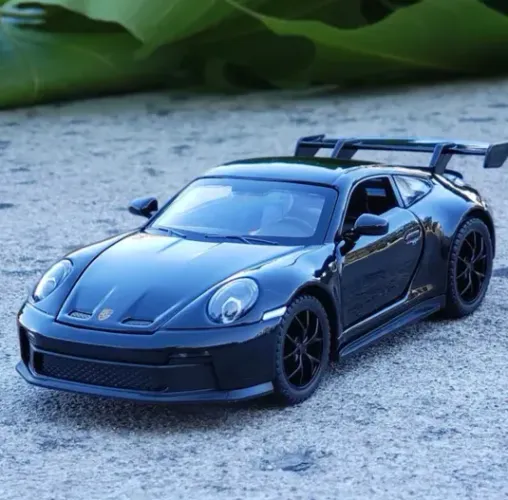 Miniatura Carro Porsche 911 Gt3 Preto 1:32 16cm