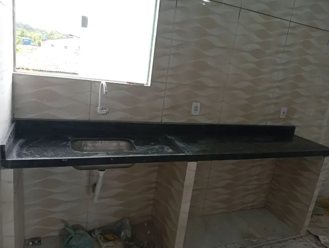 Bancada de cozinha no verde Ubatuba