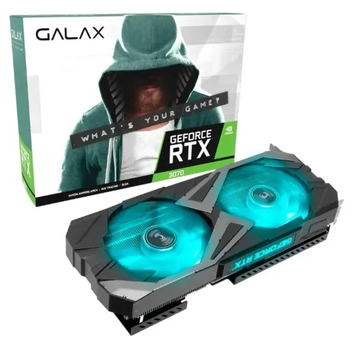 PROMOÇÃO - PLACA DE VÍDEO GALAX GeForce RTX 3070 EX LHR RGB - OPORTUNIDADE ÓTIMA