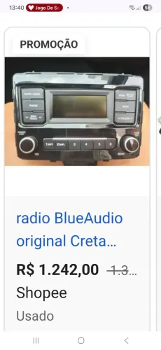 Multimídia Hyundai Creta com Bluetooth Original 