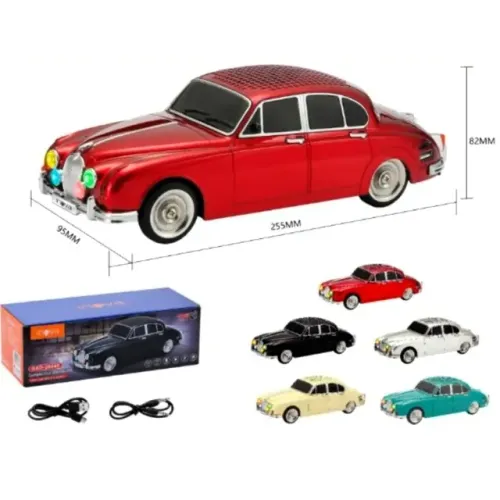 Caixa Bluetooth Carro Miniatura Clássico estilo vintage com Rádio Fm