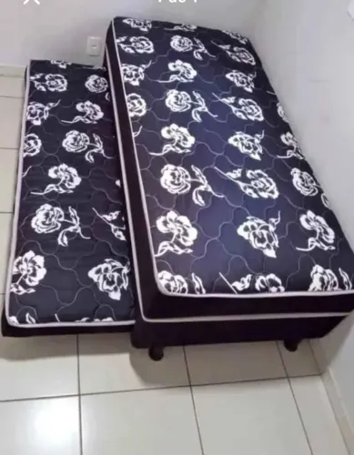 Cama box solteirão com auxiliar de fábrica
