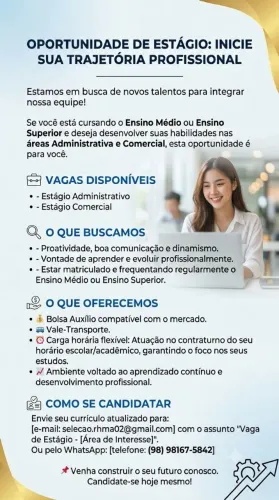 Vaga de Estágio/Aprendiz 