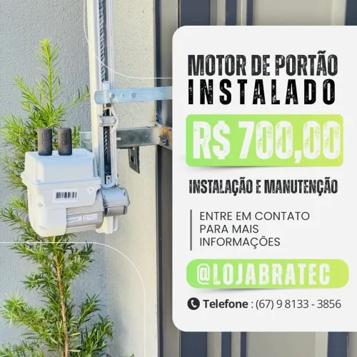 Motor de portão eletrônico 8 segundos (instalado)