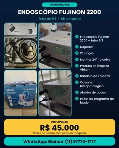 Endoscópio fujinon 2200 tubo 9.3 completo