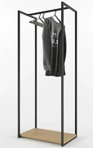 ARARÁ CABIDEIRO GUARDA ROUPA ESTILO INDUSTRIAL EM ACO E MADEIRA