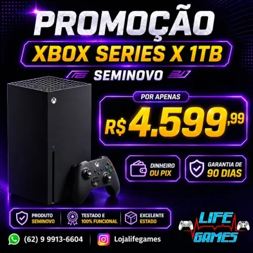 Xbox Séries X 1 TB Seminovo com garantia, loja física