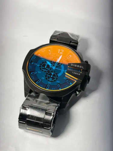 Relógio Diesel Only The Brave Masculino Cronógrafo 10 BAR Pulseira de Aço Preto