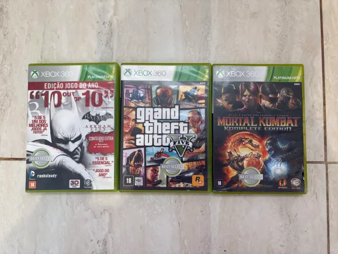 Jogos Xbox GTA, Mortal Kombat e Batman Arkham City