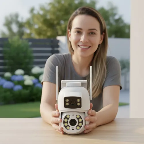 Câmera de segurança wi-fi com visão noturna - monitoramento remoto