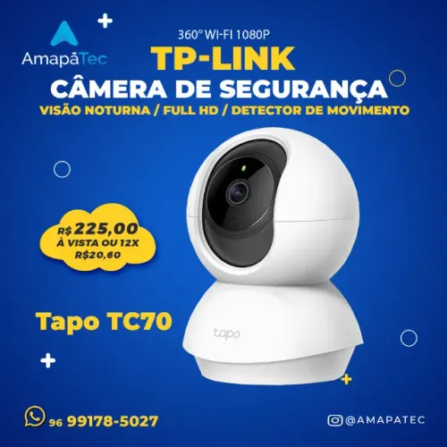 Câmera De Segurança Tp-link Tc70 Wi-fi 360 1080p Full Hd Visão Noturna