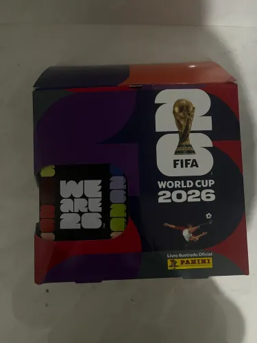 Álbum da Copa 2026 completo, capa dura com box e lata especial!
