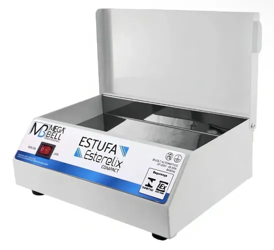 Estufa Manicure Esterilizador De Alicates Pedicure Mega Bell Cor Branco