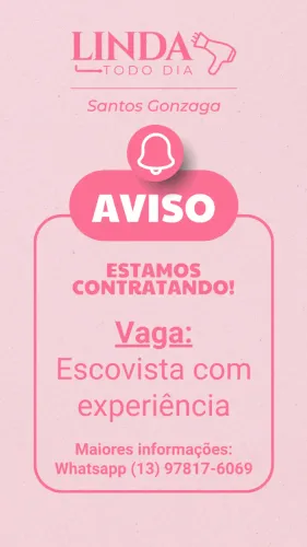 Contrata-se Escovista com experiência