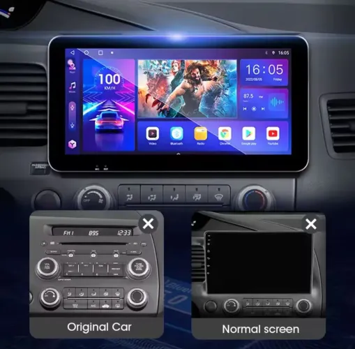 Multimídia Civic g8 4gb ram 32gb armazenamento