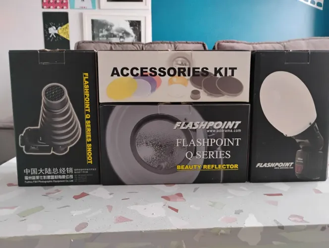 Conjunto de acessórios para flash speedlight