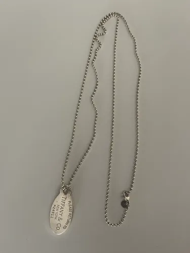 Colar Tiffany de prata de lei