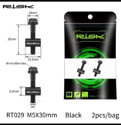 Parafuso Titânio TC4 RISK M5x30 Canote Selim MTB/Speed