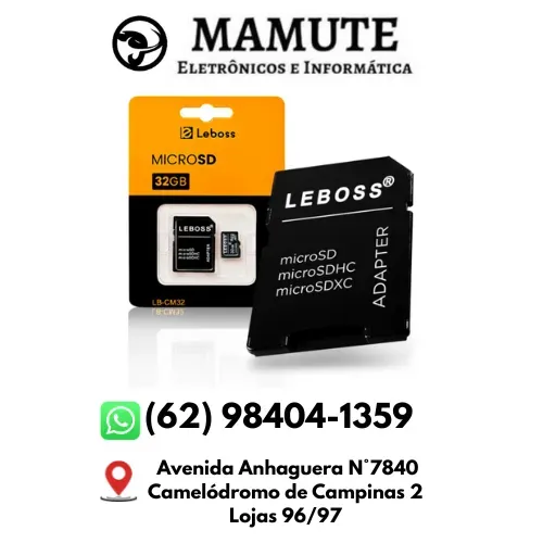 Cartão De Memória 32GB Micro SD/TF LEBOSS Celular Camera