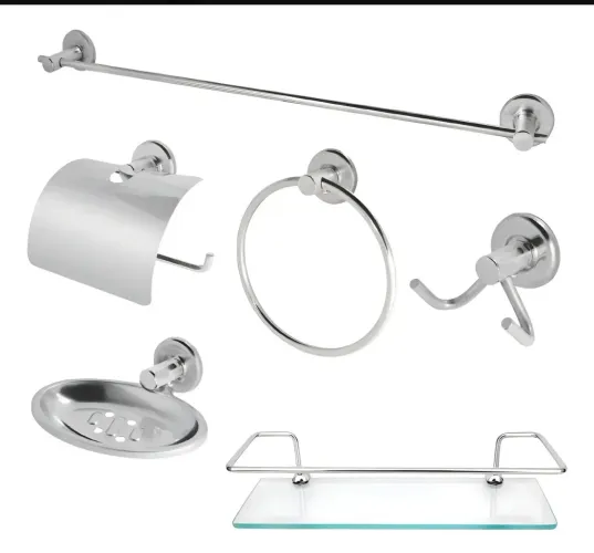 Kit acessórios de banheiro inox, 5 peças 