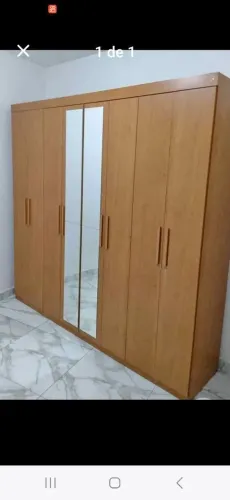 Guarda roupa de casal Rubi com lados separados e 8 portas - 2m de largura