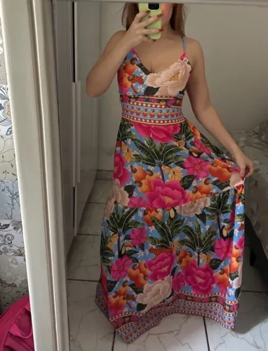 Vestido midi farm tamanho P e + 3 peças de bônus