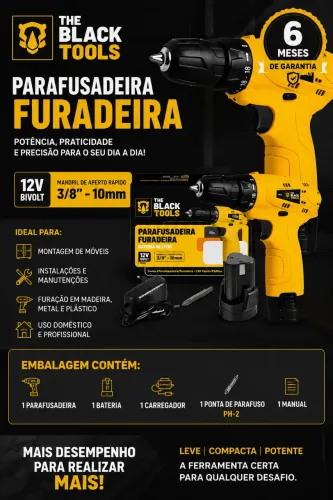 Parafusadeira/Furadeira 12V