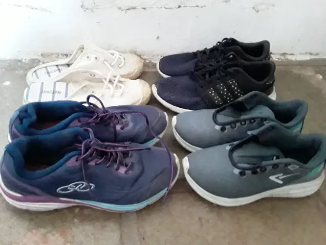 4 pares de tennis feminino