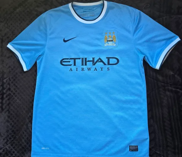 Camisa Manchester City 2013/2014 Nike Home - Relíquia / Perfeito Estado