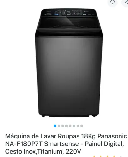 Máquina de lavar Panasonic 18 KG nova 