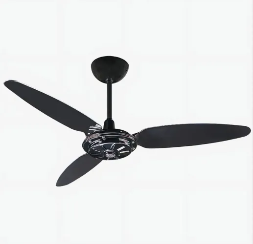 Ventilador Teto Comercial Preto Ventisol Diâmetro 96 cm 420RPM com 3 pás Plástico