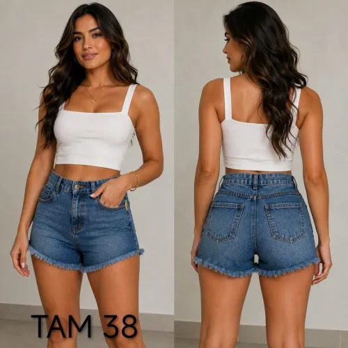 Kit de 4 short jeans tamanho 38