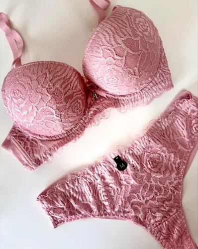 Conjunto Lingerie Rosa Bebê (M)