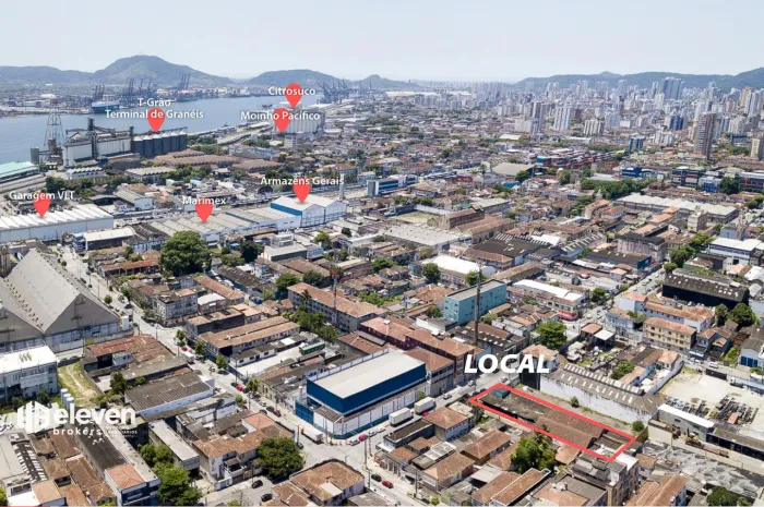 ÁREA ESTRATÉGICA À VENDA NA ZONA PORTUÁRIA DE SANTOS