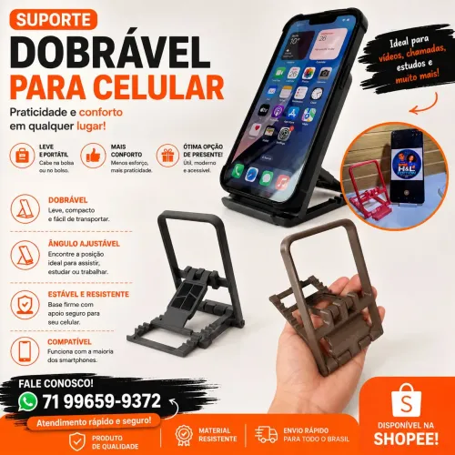 Suporte dobrável para celular 