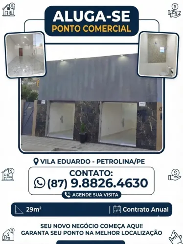ALUGA -SE LOJAS COMERCIAIS - VILA EDUARDO - PETROLINA PE