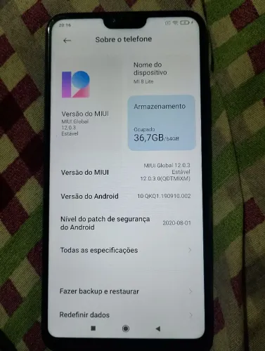 Mi 8 lite sem a tampa traseira, tenho o cabo flat da digital..