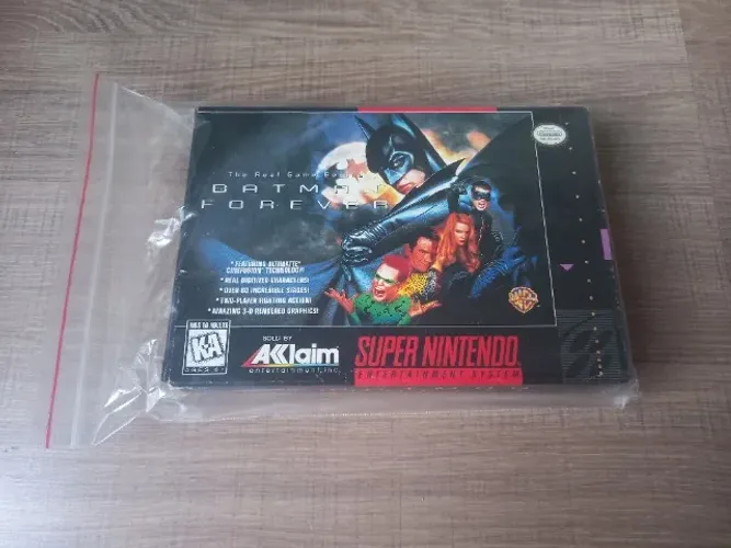  Jogo Batman Forever SNES + Caixa + Manual Originais