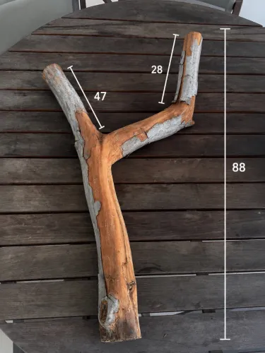 Tronco Natural Bifurcado 88cm - Decoração / Terrário / Paisagismo