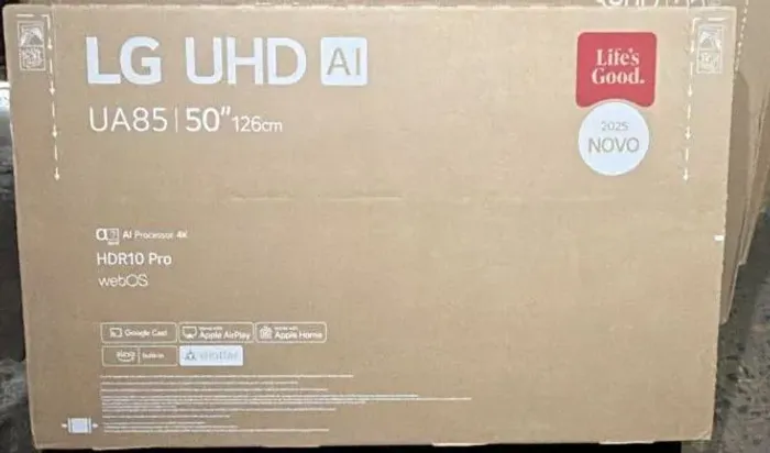 Tv smart lg na caixa