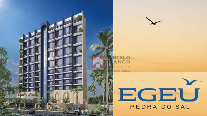 EGEU  PEDRA DO SAL: Apartamentos com 01 ou 02 Suítes com Vista Mar, lançamento disponível 