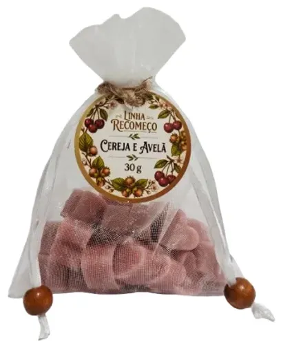 Pastilhas Aromática 30 g, Rosa, Cereja e Avelã, Cera de Coco