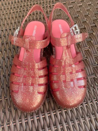 Sandália Infantil Mini Melissa Possession Heel Com Glitter - Original - Tam 33