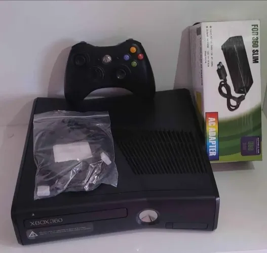 Xbox 360 Destravado RGH3 + 1 controle novo + 24 jogos!