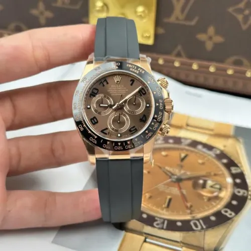 Relógio Rolex Daytona Ref:116515LN, mostrador chocolate, pulseira Oysterflex, 40 mm