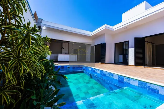 Casa em condomínio de luxo em Indaiatuba-SP: 3 quartos, 3 suítes, 2 salas, 5 banheiros, 4