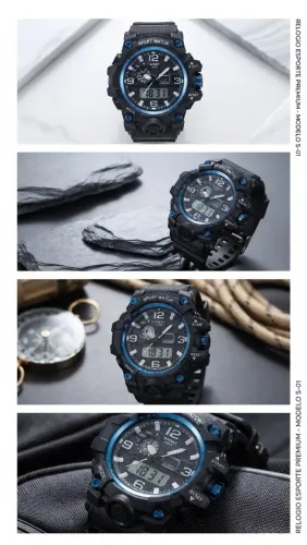Relógio Masculino Shock Sport Original - À Prova D'Água / Novo