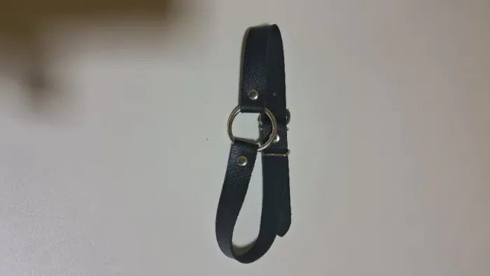 Colar Choker De Couro Preto - Novo