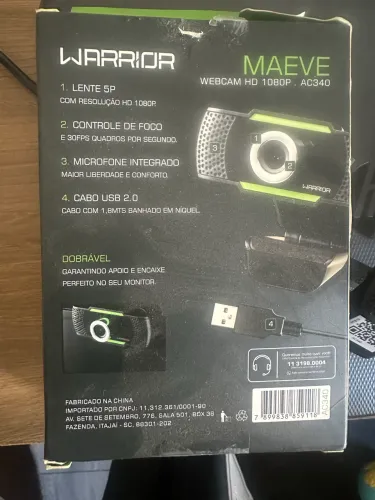Webcam Gamer Warrior Maeve 1080P - AC340